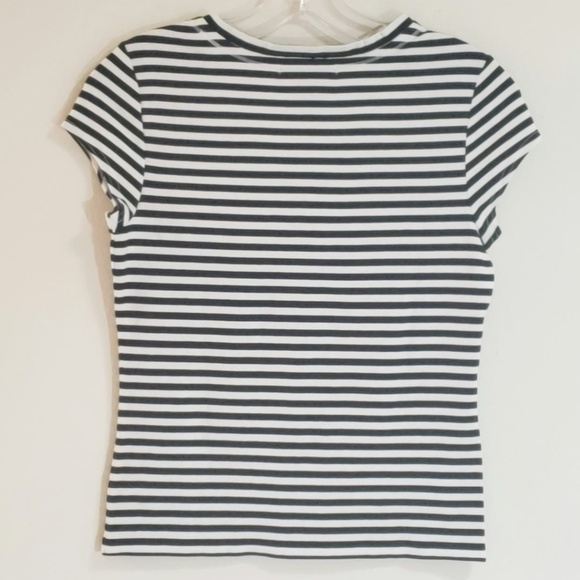 Stripe Tee, Cap Sleeve, Willi Smith, Sz S - Picture 2 of 8